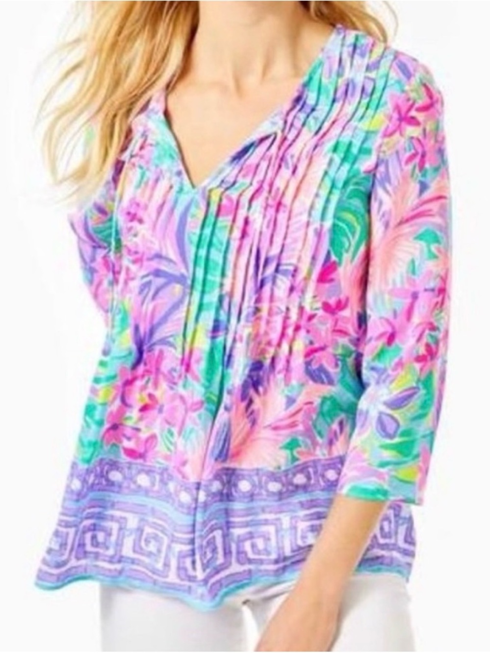 Lilly Pulitzer Marilina Tunic Top Multi Color Size XS It was all a Dream NWT